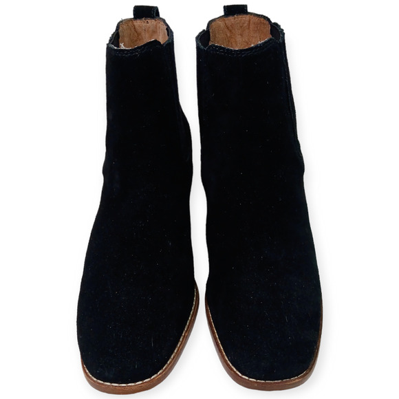 Madewell SZ 8.5 Kat Classic Heeled Chelsea Boot in Black Suede $178 - Picture 6 of 9